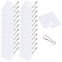 180Pcs Plastic Slotted Rack Key Tags with Metal Split Ring