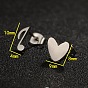 Asymmetric Heart Music Note Earrings for Women, Geometric and Simple Design Jewelry