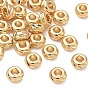SHEGRACE Brass Beads, Cadmium Free & Nickel Free & Lead Free, Textured Flat Round