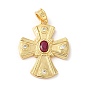Латунные микро проложить кубического циркония подвески, без свинца и без кадмия, крестик