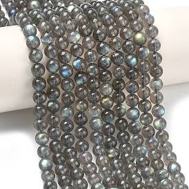Природные лабрадорита бисер нитей, гладкий круглый