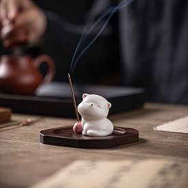 Ceramic Incense Burners, Cat Shape Incense Holders, Home Office Teahouse Zen Buddhist Supplies