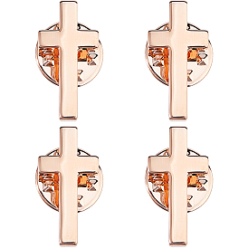 4 шт. латунные булавки для лацканов одежды рюкзака, крестик