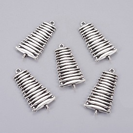 Legierung links / anschlüsse, Bleifrei und cadmium frei, Unregelmäßige Viereck, 40 mm lang, 20 mm breit, 2.5 mm dick, Bohrung: 1.5 mm