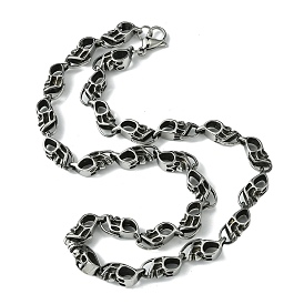 304 Stainless Steel Necklaces, Skull
