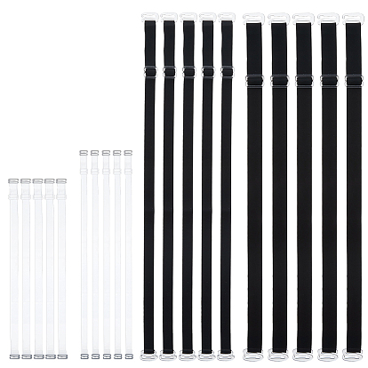 20 пары 4 модели силиконовые и термопластичные полиуретановые регулируемые бретельки для бюстгальтера, бретели для нижнего белья