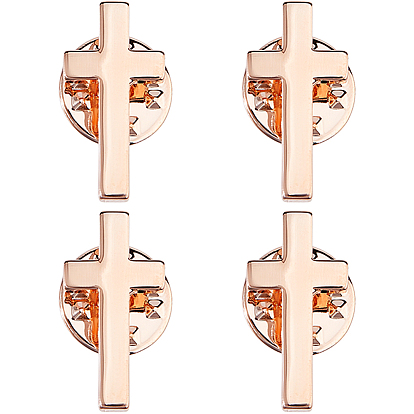 4 шт. латунные булавки для лацканов одежды рюкзака, крестик