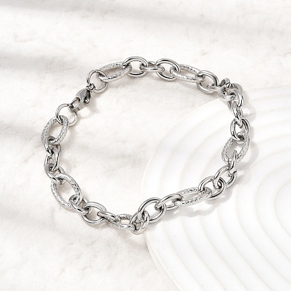 201 нержавеющей стали Фигаро цепи браслеты для мужчин