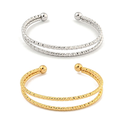 Текстурированный женский браслет-манжета из нержавеющей стали 304