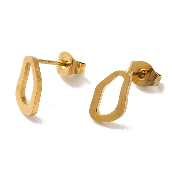 Вакуумное покрытие pvd 304 серьги-гвоздики из нержавеющей стали, полая слезинка