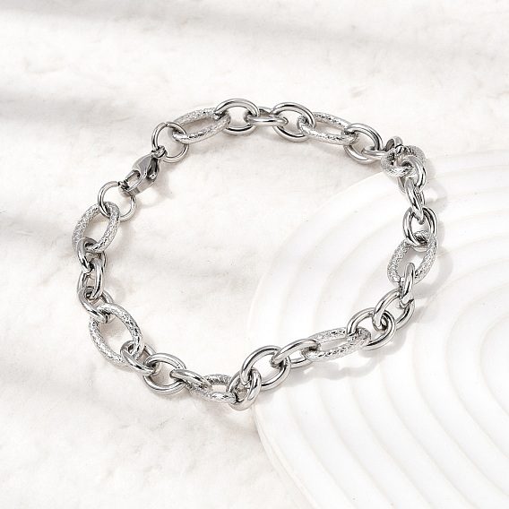 201 нержавеющей стали Фигаро цепи браслеты для мужчин