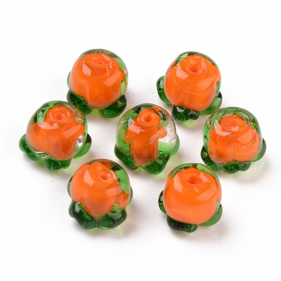 Осенняя тема бусины лэмпворк ручной работы ухабистые, хурма