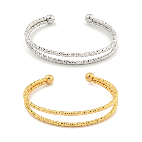 Текстурированный женский браслет-манжета из нержавеющей стали 304