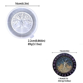 DIY Tree of Life Display Decoration Silicone Molds, Resin Casting Molds, for UV Resin, Epoxy Resin Craft Making