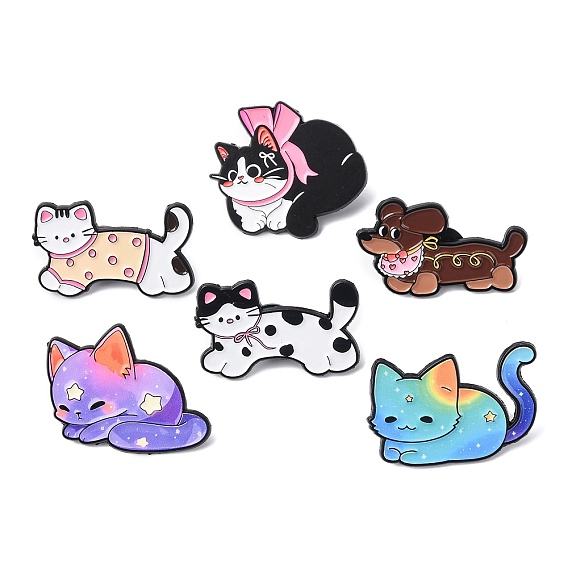 Эмалевые булавки, булавки для лацканов из сплава для одежды рюкзака, чёрные