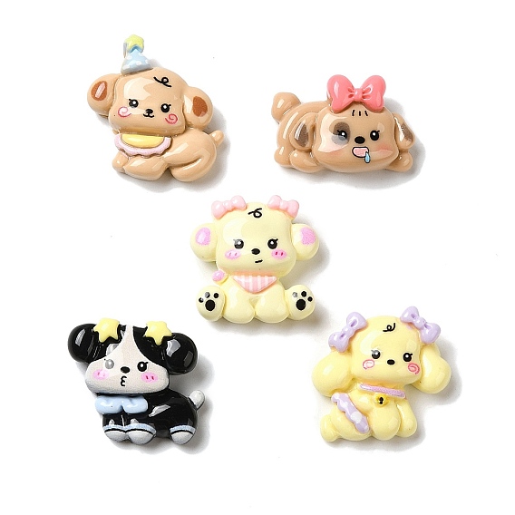 Непрозрачная смола щенка кабошоны, собака