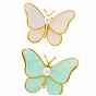 Butterfly Shell Pins, Golden Tone Alloy Brooch for Backpack Clothes