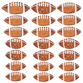 32шт. 24шт. спортивные пайетки, вышитые нашивки на ткань, швейные украшения, регби