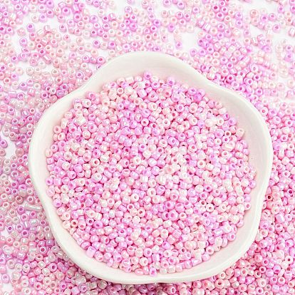 Cuisson de peinture perles de rocaille en verre, trou rond, ronde