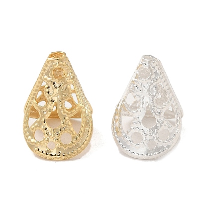 Шапочки и конусы для бусин, латунные, конус