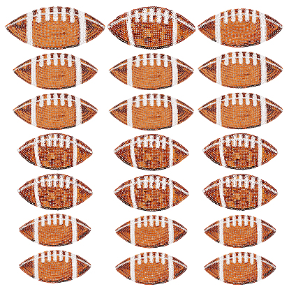 32шт. 24шт. спортивные пайетки, вышитые нашивки на ткань, швейные украшения, регби