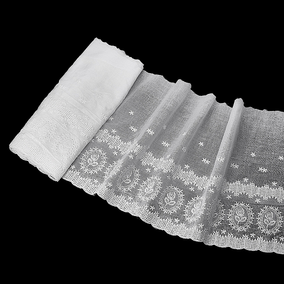 3 ярдов хлопчатобумажных тканей с вышитыми цветами, аксессуары