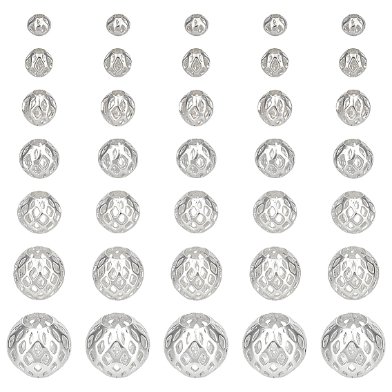 70 шт. 7 стили бусины фурнитура наборы для самостоятельного изготовления, включая латунные бусины, 304 из нержавеющей стали европейские шарики