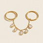 304 Stainless Steel Pave Cubic Zirconia Double Finger Rings, Rectangle with Teardrop