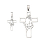 201 подвески из нержавеющей стали, крест с молящимися руками-оберег, анти-тускнение