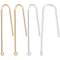16Pcs 2 Colors Brass Hooks, with Vertical Loops
