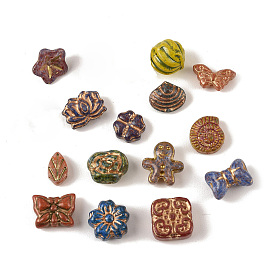 Краски для выпечки стеклянные бусины, металла обвитые, разноцветные