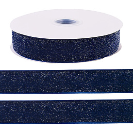 10 Yards Polyester-Samtband, silbernes Glitzerband, für diy Schmuck machen