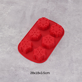 Christmas Theme Food Grade Silicone Molds, Cake Pan Molds for Baking, Biscuit, Chocolate, Soap Molds, Snowflake