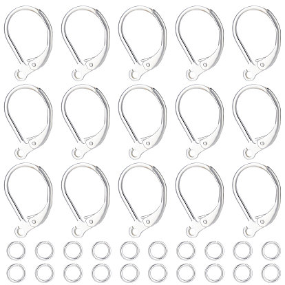 20шт 2 стиль латунные серьги с застежкой-молнией с петлей, с латунными соединительными кольцами с покрытием стойки 20шт.