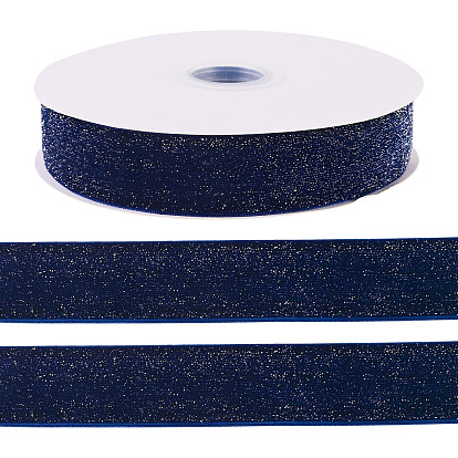 10 Yards Polyester-Samtband, silbernes Glitzerband, für diy Schmuck machen