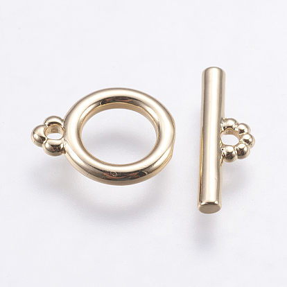 Латуни Переключить застежками, кольцо, долговечный, реальный 18 k позолоченный, без никеля , кольцо