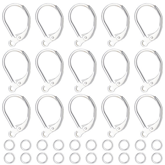 20шт 2 стиль латунные серьги с застежкой-молнией с петлей, с латунными соединительными кольцами с покрытием стойки 20шт.