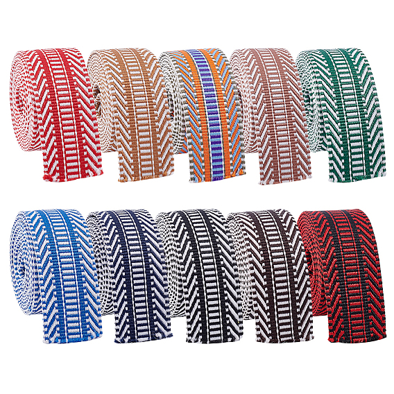 20 ярдов 10 цветов полиэфирной ленты, для аксессуаров для одежды