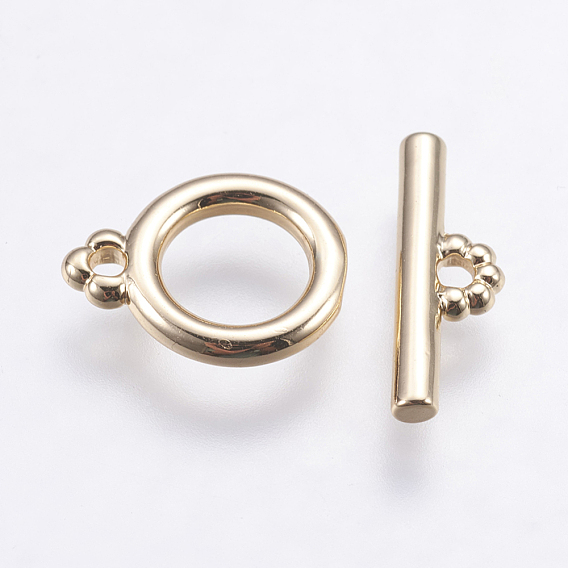 Латуни Переключить застежками, кольцо, долговечный, реальный 18 k позолоченный, без никеля , кольцо