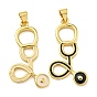 Стойки покрытие латунь эмаль кулон, без свинца и без кадмия, долговечный, реальный 18 k позолоченный, стетоскоп очарование