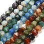 Окрашенные естественный агат бисер пряди, звезды вырезать круглые бусы, граненые