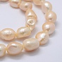 Grade AAA Natural Cultured Freshwater Pearl Beads Strands, Dyed, Potato