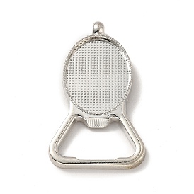 Alloy Pendant Cabochons Settings, Bottle Opener, Oval