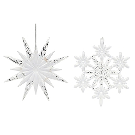 Рождественский акриловый кулон, снежинка