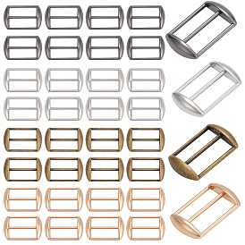 40шт 4 цвета прямоугольные литые пряжки-слайдеры, регулируемые застежки, для кепки