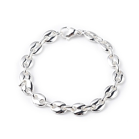 304 bracelet en chaîne de grains de café en acier inoxydable pour hommes femmes