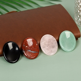Piedras preciosas naturales piedras de preocupación, herramientas de masaje, oval