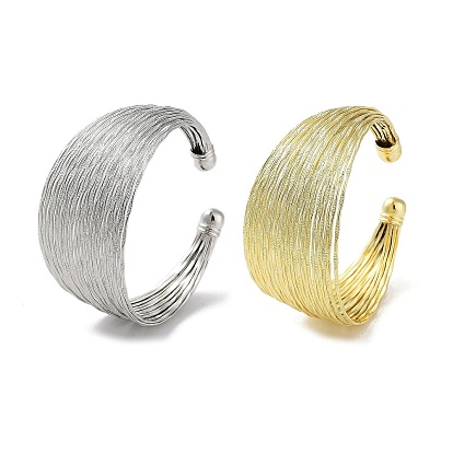 Латунные браслеты-манжеты с несколькими линиями, долговечный, без свинца и без кадмия