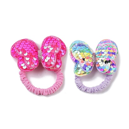 Резинки для волос из фетра с пайетками