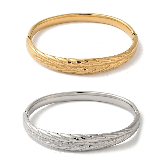 Браслеты из нержавеющей стали с листочками на петлях для женщин и мужчин